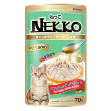 Nekko Adult Pouch Wet Cat Food Tuna Topping Chicken In Gravy 70g