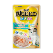 Nekko Kitten Pouch Tuna Topping Salmon in Gravy 70g