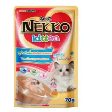 Nekko Kitten Pouch Tuna Creamy Mix Salmon 70g