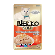Nekko Gold Pouch Tuna Topping Katsuobushi In Jelly 70g