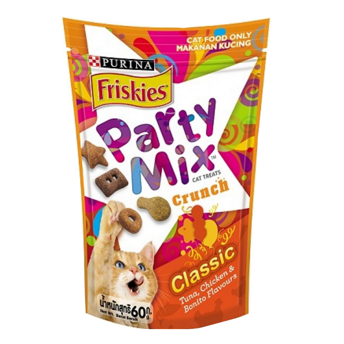 Purina Friskies Party Mix Cat Treat Classic 60gm