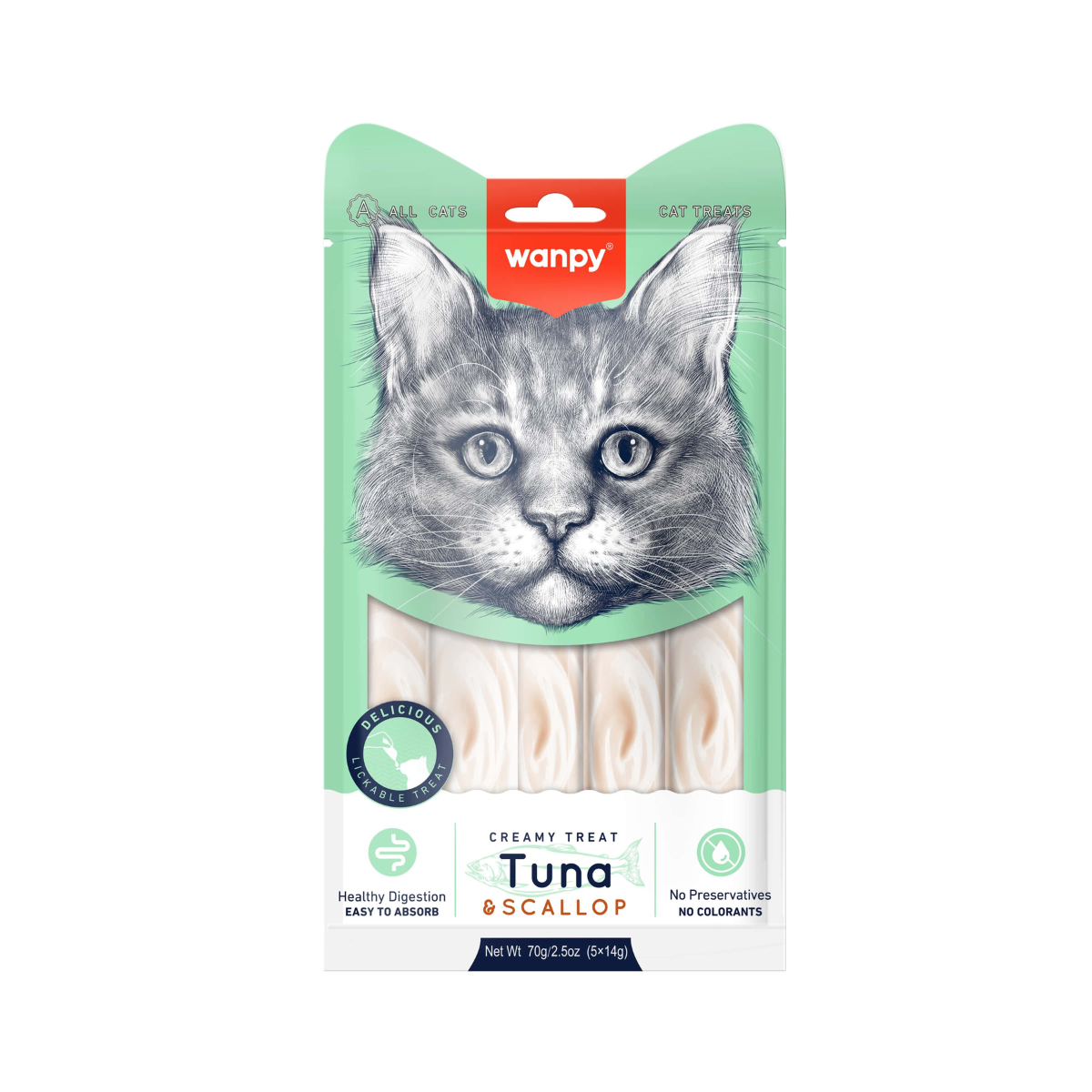 Wanpy Creamy Treat Tuna & Scallop (5×14g)