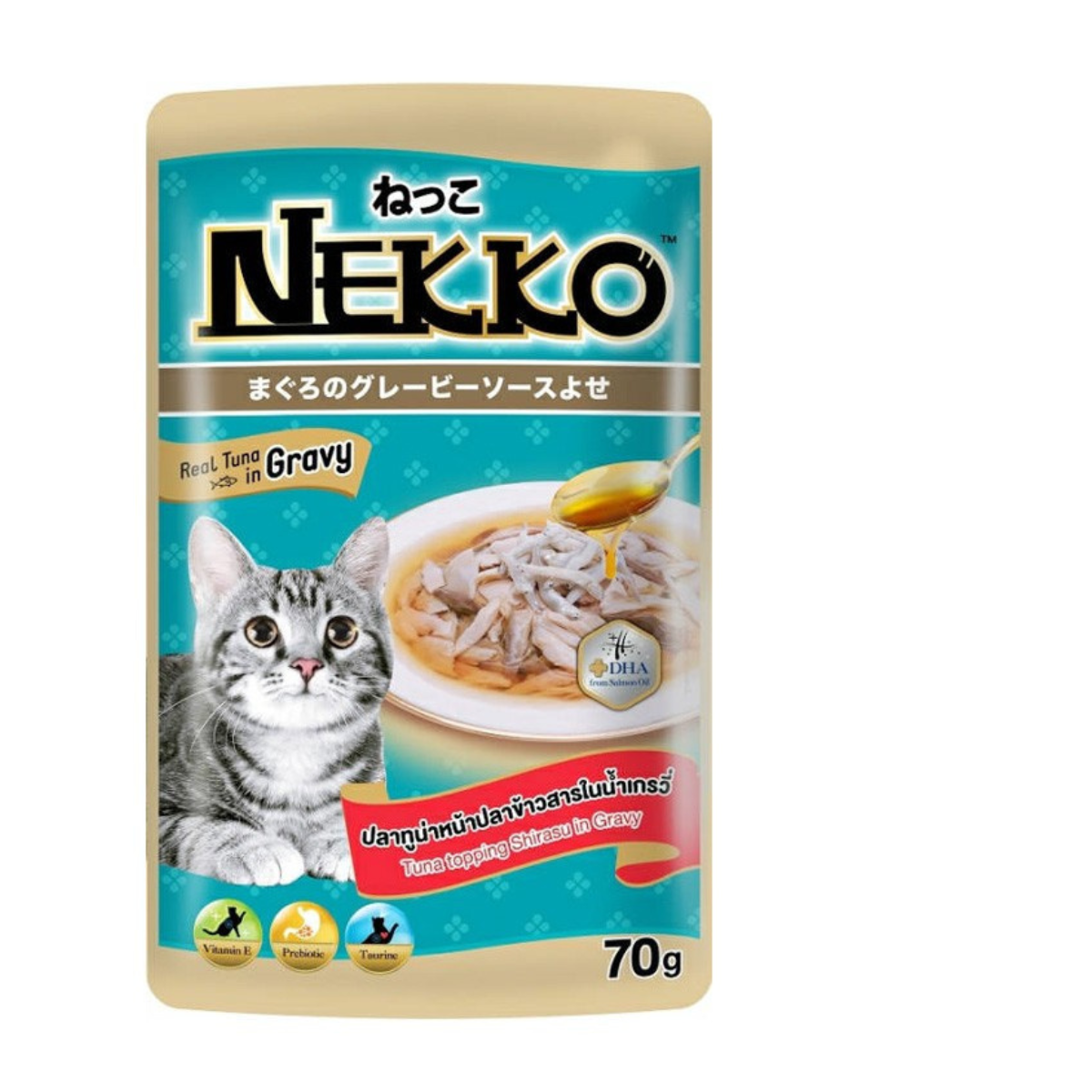 NekkoPouch Tuna Topping Shirasu in Gravy - 70g