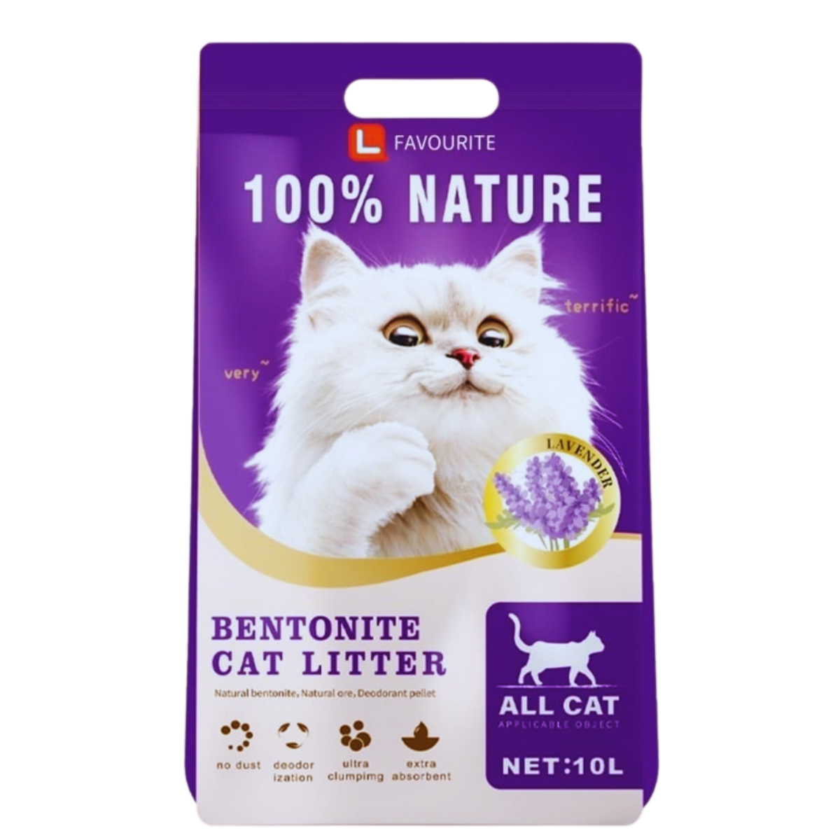 L Favourite Bentonite Cat Litter Lavender 10L