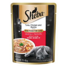 Sheba Tuna & Chicken with Bonito Pouch Wet Cat Food
